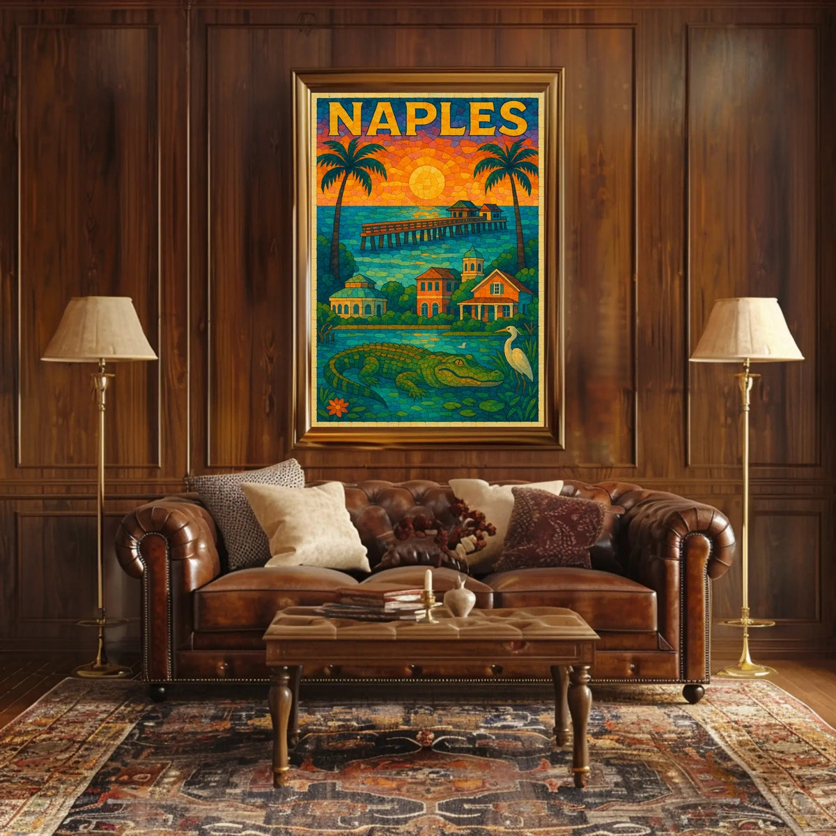 Naples Poster Vibrant Tropical Paradise Wall Art For Homes