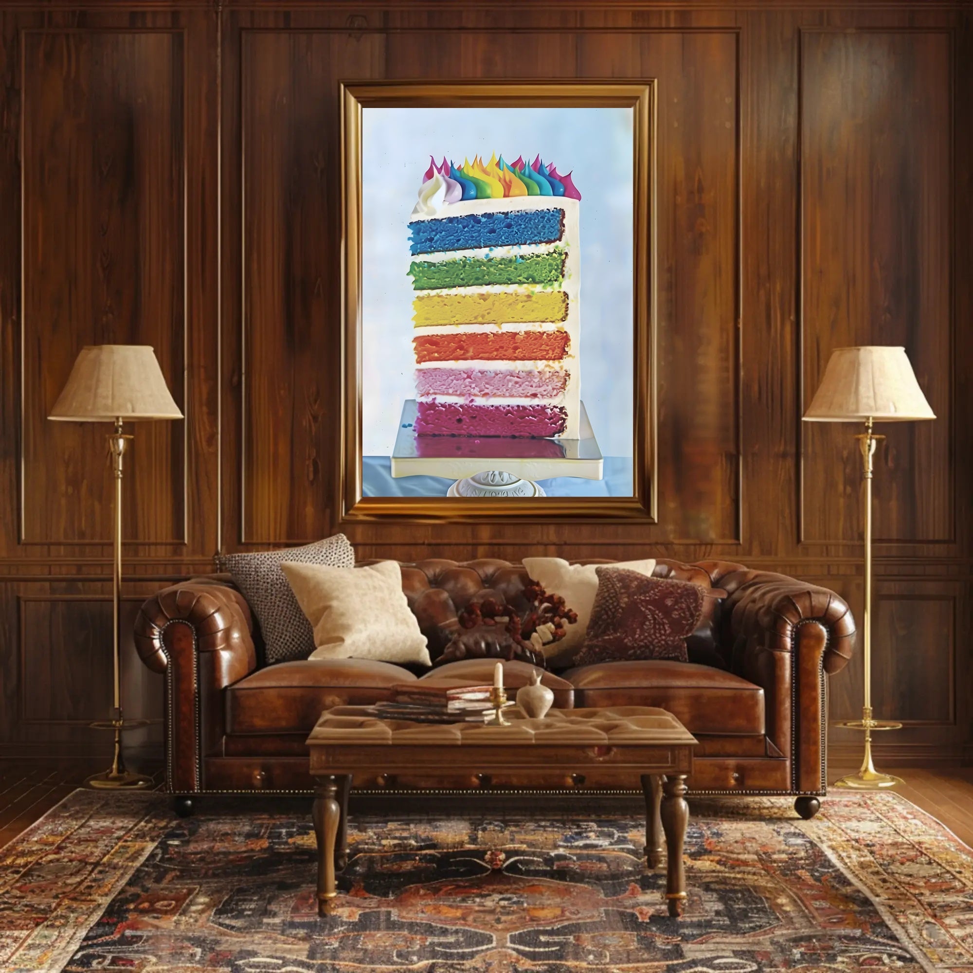 Rainbow Cake Delight Poster