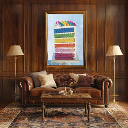 Rainbow Cake Delight Poster
