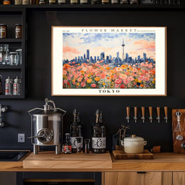 Flower Market in Tokyo: Urban or Cityscape Poster
