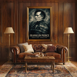 Franklin Pierce 14th President of the United States Double Exposure Poster
