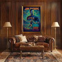 Jim Thorpe Pioneer Athlete Poster 18x24 Wall Art Decor