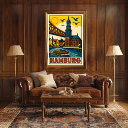 Hamburg A Vibrant Cityscape Poster
