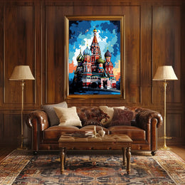 Saint Basil's Cathedral Whimsical Artistic Cultural Heritage Poster