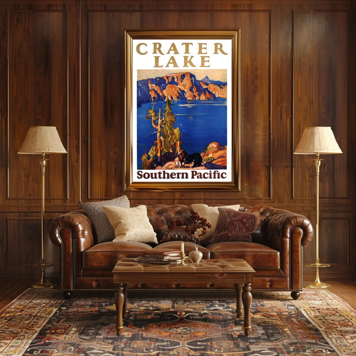 Crater Lake Southern Pacific Poster