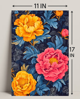 Vivid Floral Elegance Art Print - Abstract or Artistic Poster