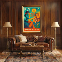 Vibrant Croatia Travel Poster for Cultural Exploration PosterGoat