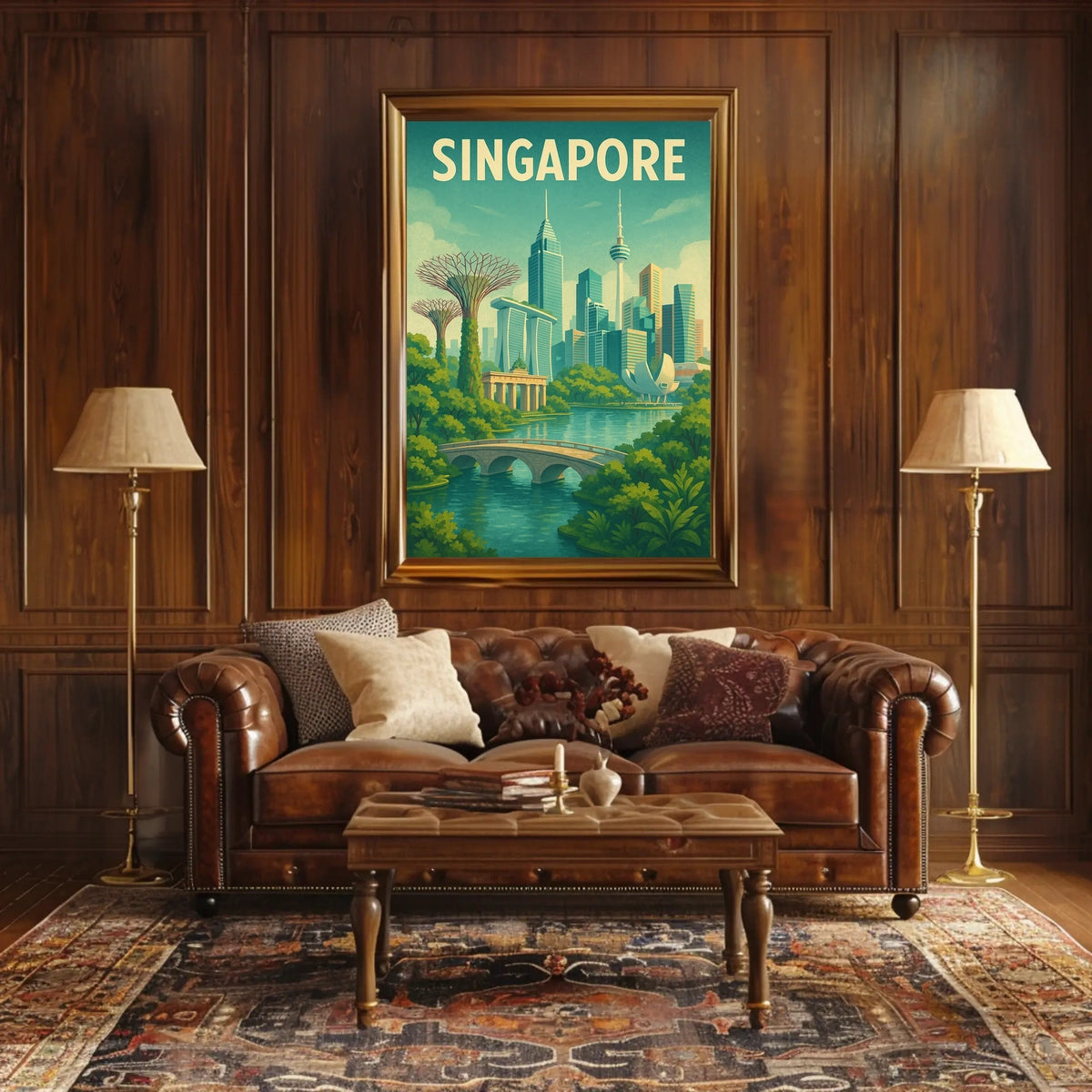 Singapore Skyline Poster