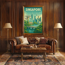 Singapore Skyline Poster
