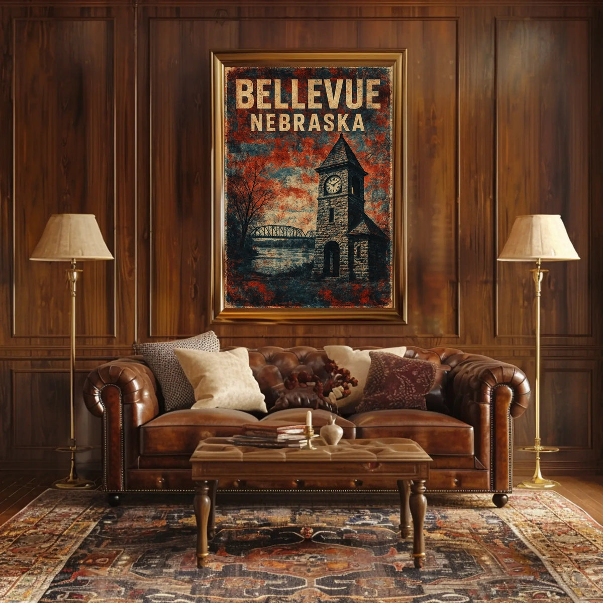 Bellevue Nebraska Scenic Wanderlust Wall Art Poster