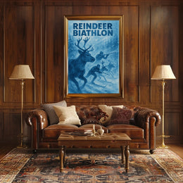 Reindeer Biathlon Adventure Poster