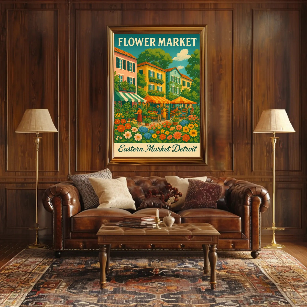 Flower Market Eastern Market Detroit Poster