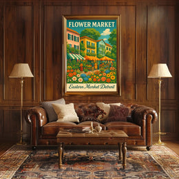 Flower Market Eastern Market Detroit Poster