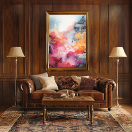 Abstract Colorful Waves Abstract Poster