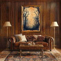 Haunting Gothic Forest Scene Art Print - Artistic Poster