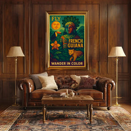 French Guiana Adventure Travel Poster PosterGoat