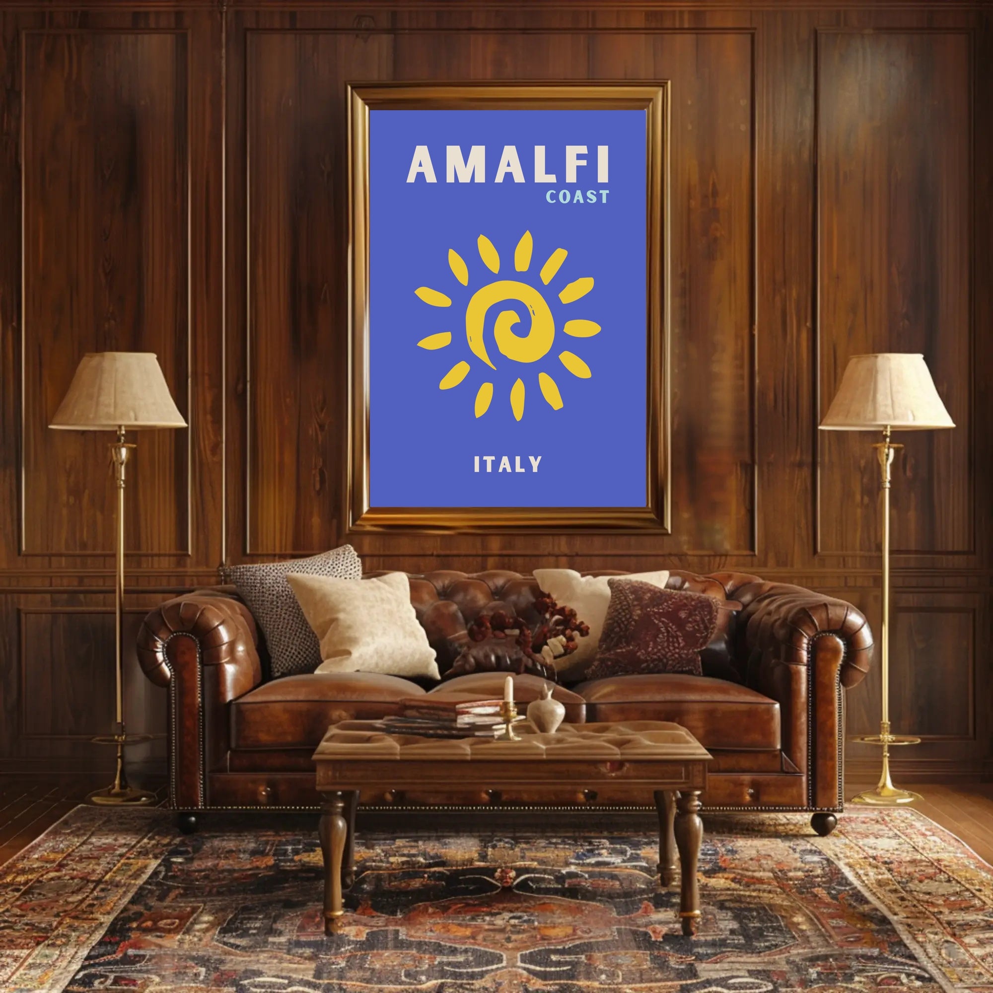 Amalfi Coast Dreamscape Seamless Travel Poster PosterGoat