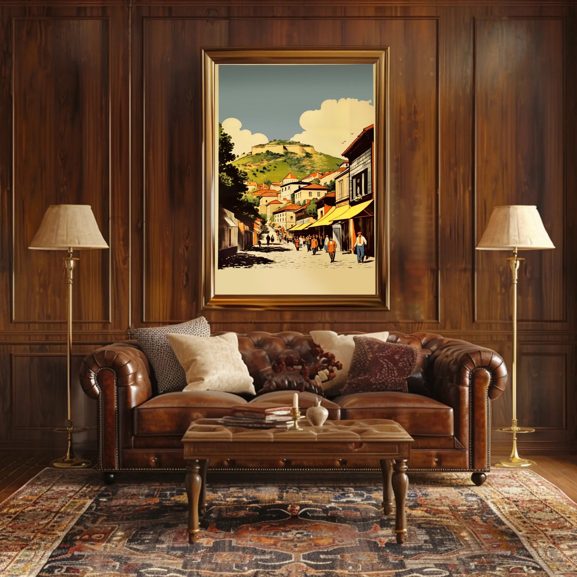 Scenic Village Street Poster