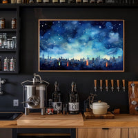 Starry Night Over the City Poster