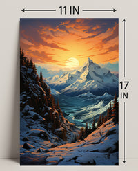 Majestic Mountain Sunrise Poster