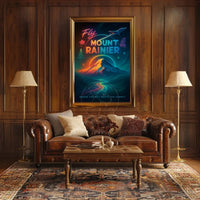 Mount Rainier Adventure Travel Poster