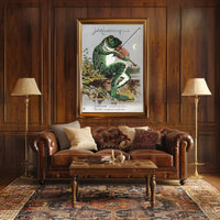 Whimsical Frog Playing Violin Vintage Advertisement Poster PosterGoat
