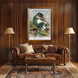 Whimsical Frog Playing Violin Vintage Advertisement Poster PosterGoat
