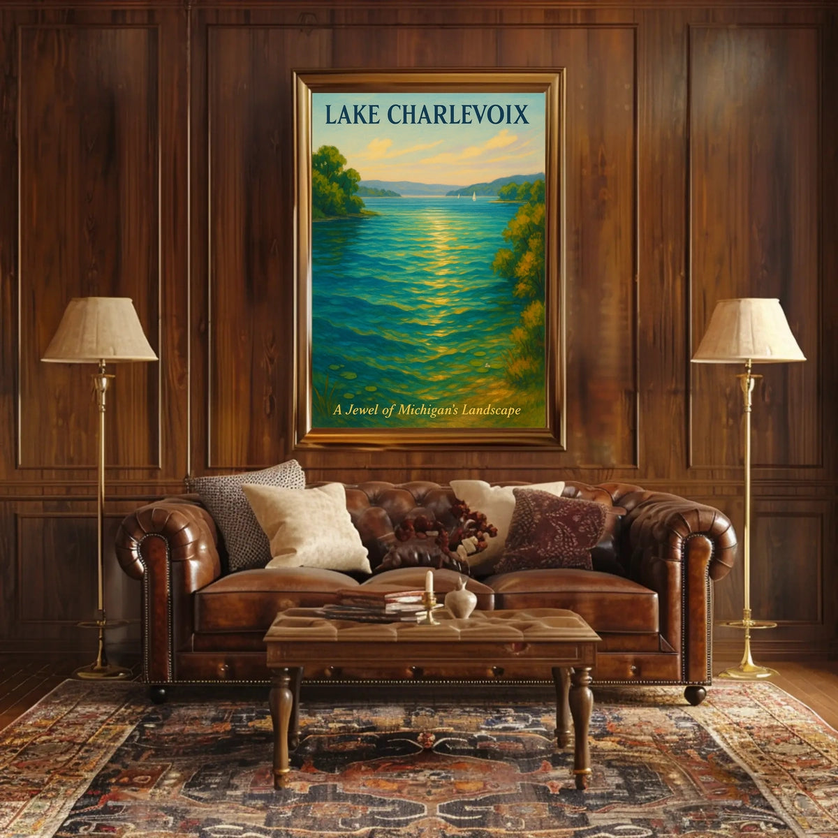 Lake Charlevoix Serenity Scene Travel Poster