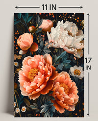 Blossoming Garden Peonies Artistic Poster