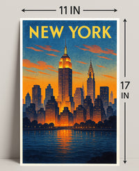 New York City Skyline Poster PosterGoat
