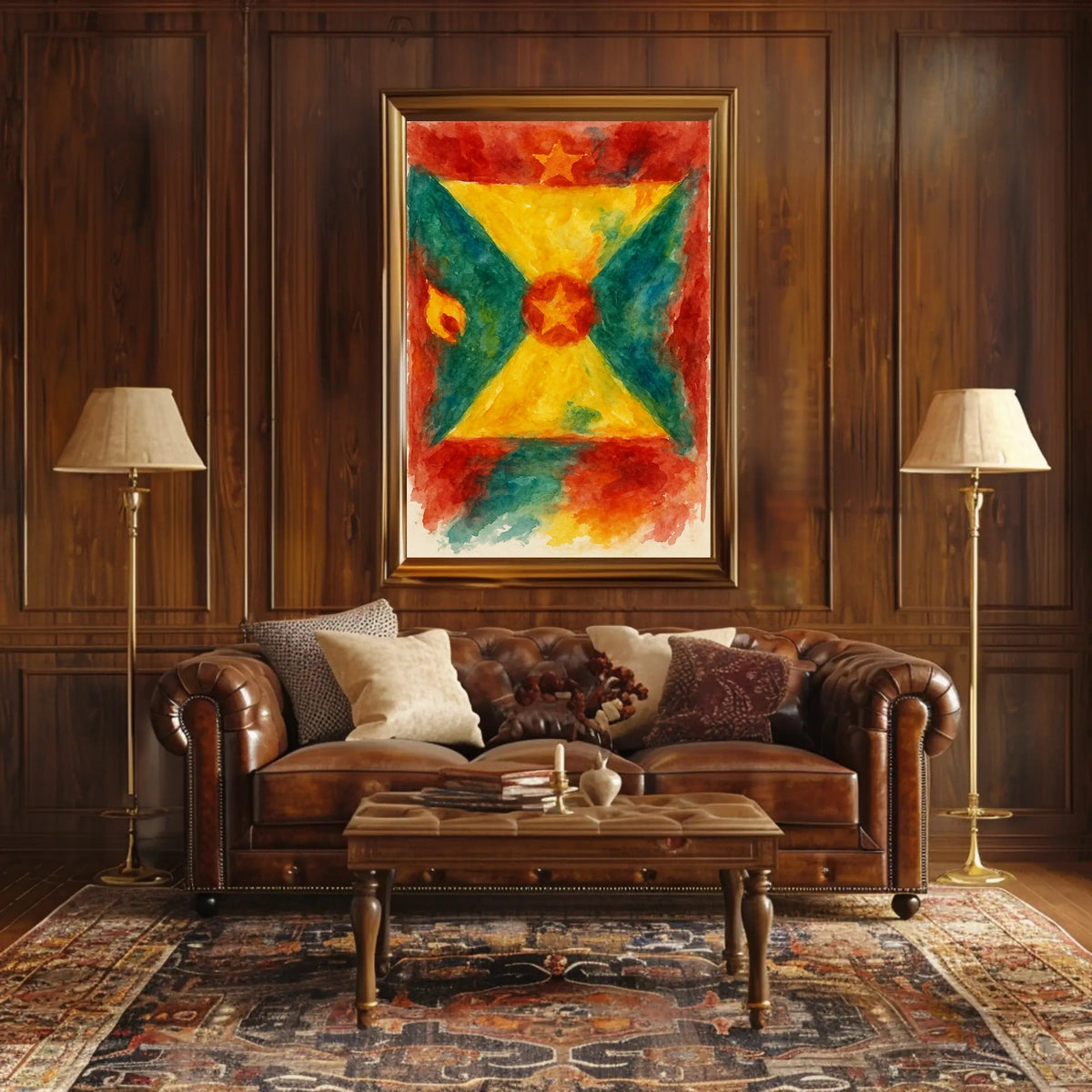 Vibrant Abstract Flag Poster