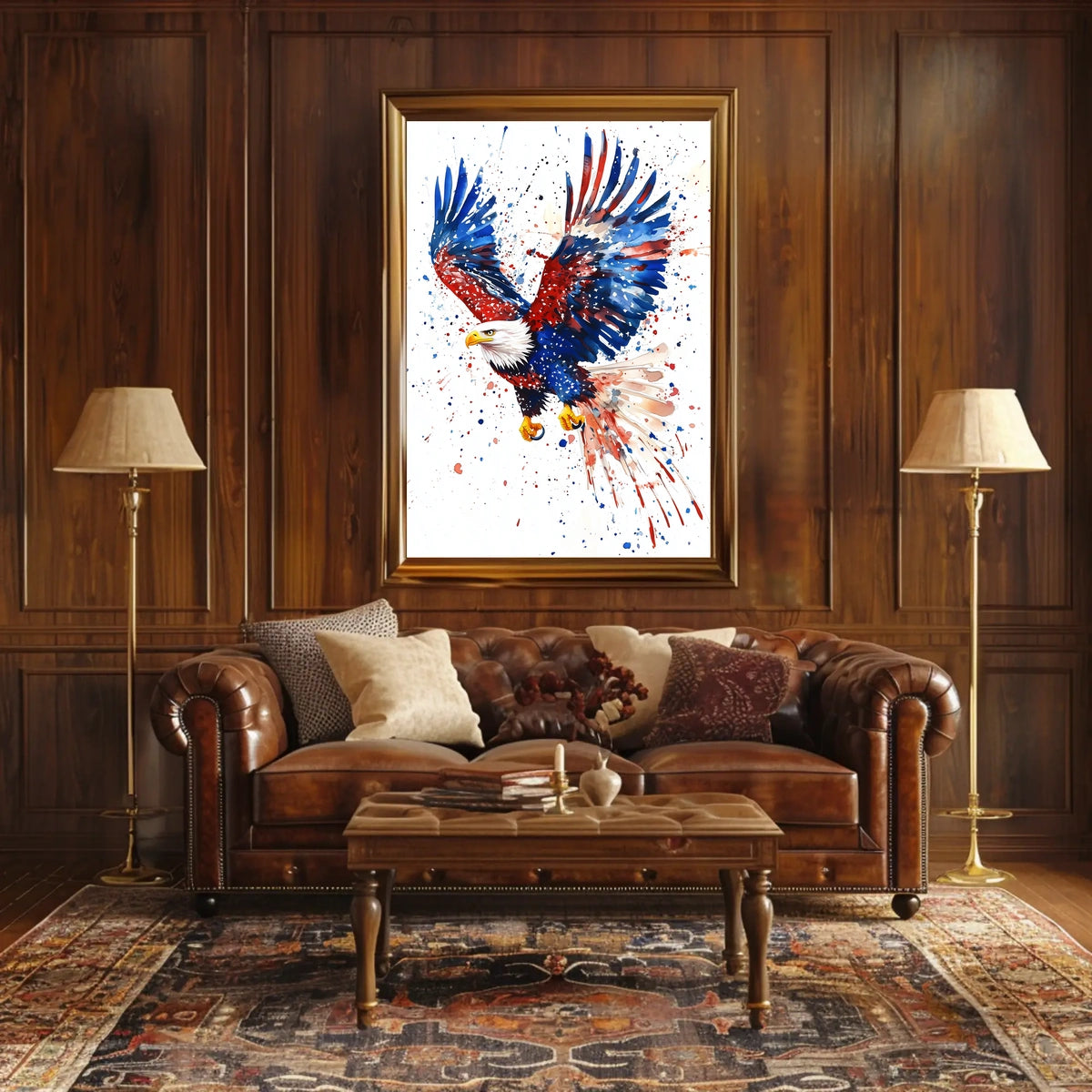 powerful bald eagle flying Poster