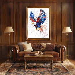 powerful bald eagle flying Poster
