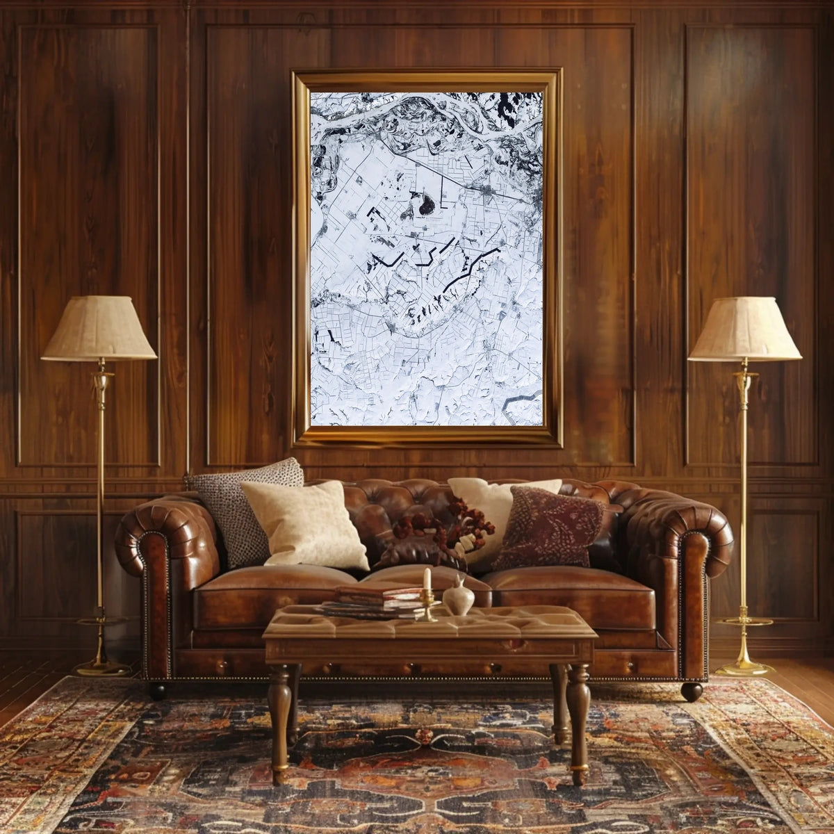 Winter Landscape From Above Poster
