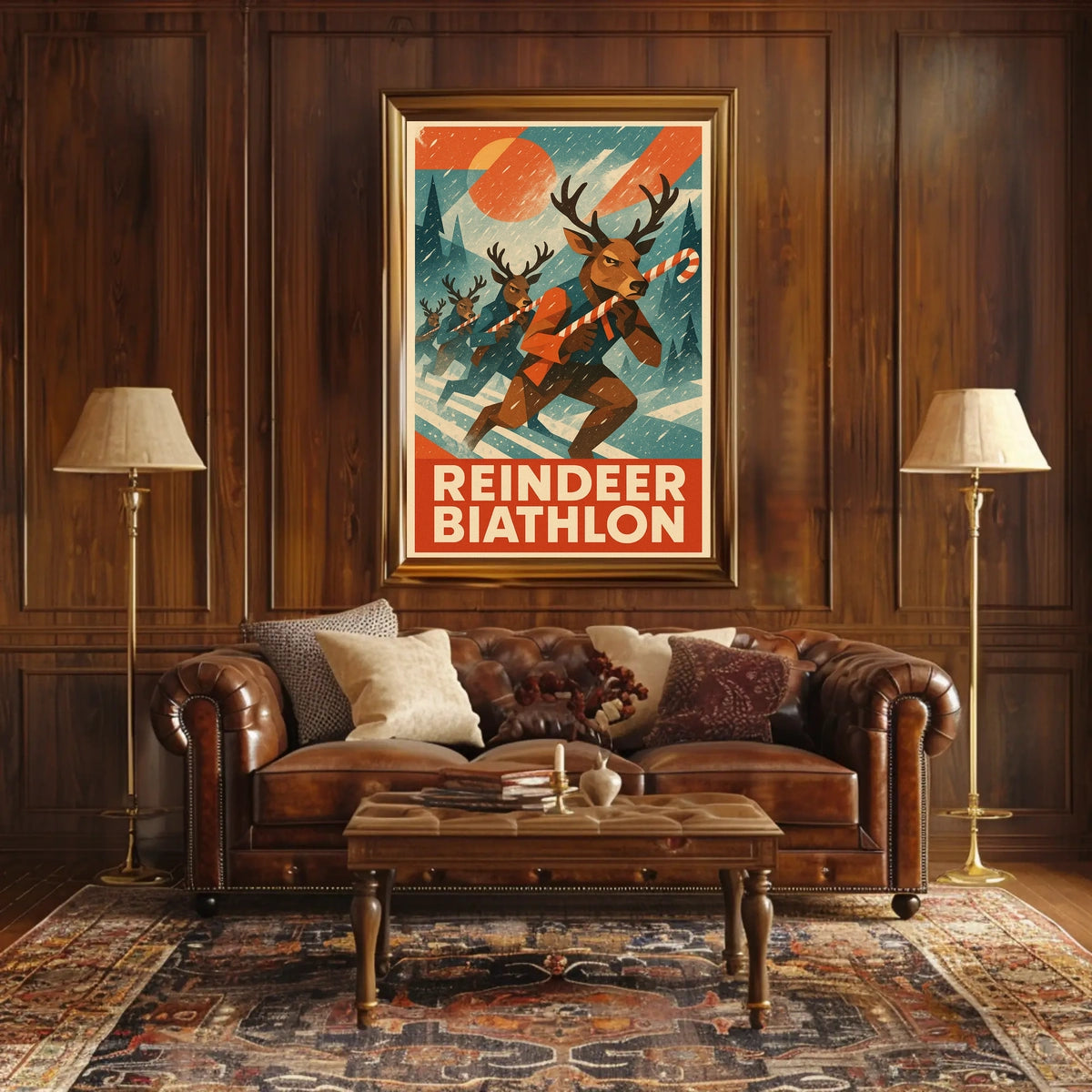 Reindeer Biathlon Poster