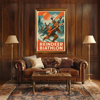 Reindeer Biathlon Poster