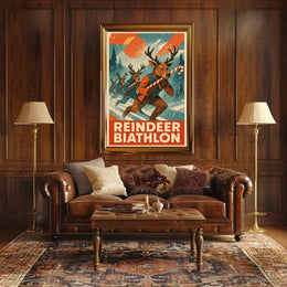 Reindeer Biathlon Poster