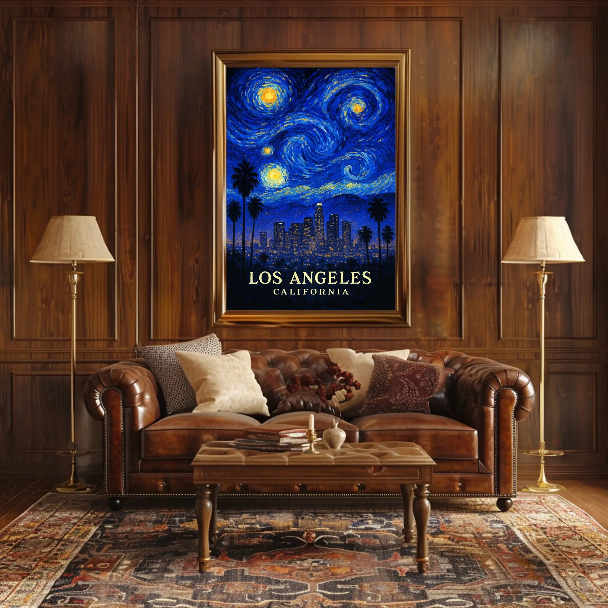 Starry Night Over Los Angeles Poster PosterGoat