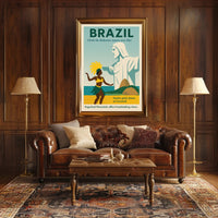 Discover Brazil Vintage Travel Poster Wall Art PosterGoat