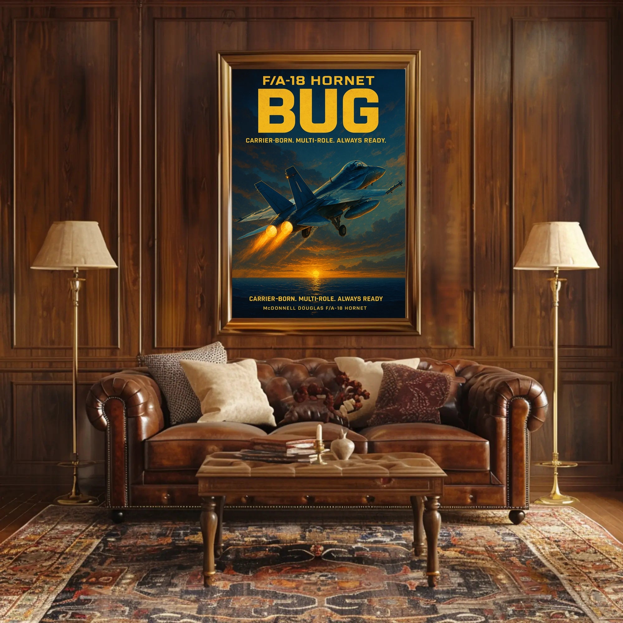 F/A-18 Hornet Ocean Flight - Poster