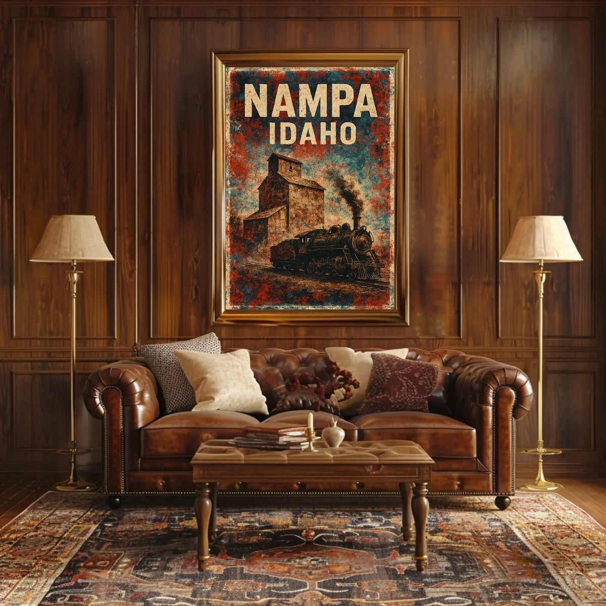 Nampa, Idaho Vintage Railway Vintage Poster