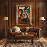 Nampa, Idaho Vintage Railway Vintage Poster
