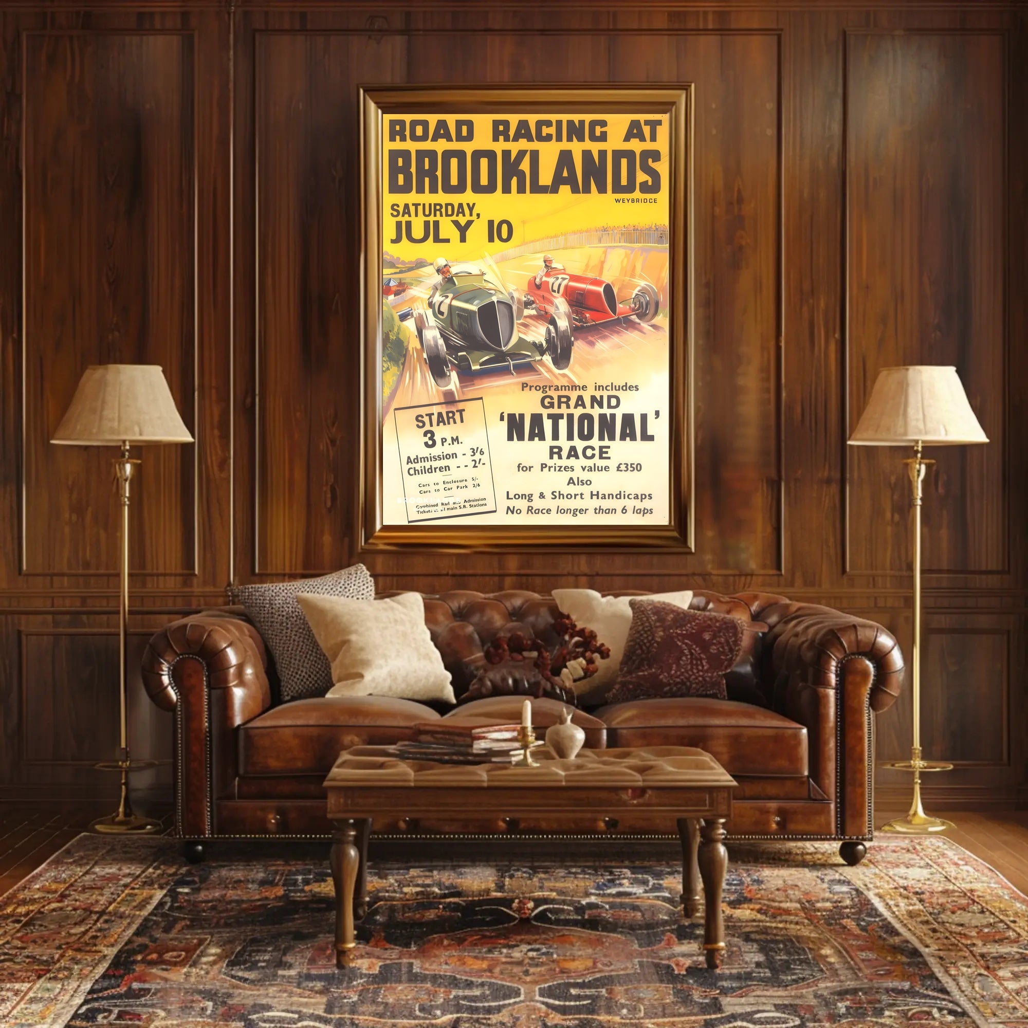 Road Racing at Brooklands Poster