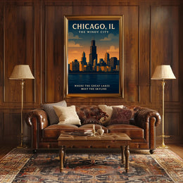 Chicago The Windy City Poster PosterGoat