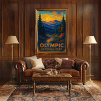 Olympic National Park Poster Landscape Wall Art 18x24