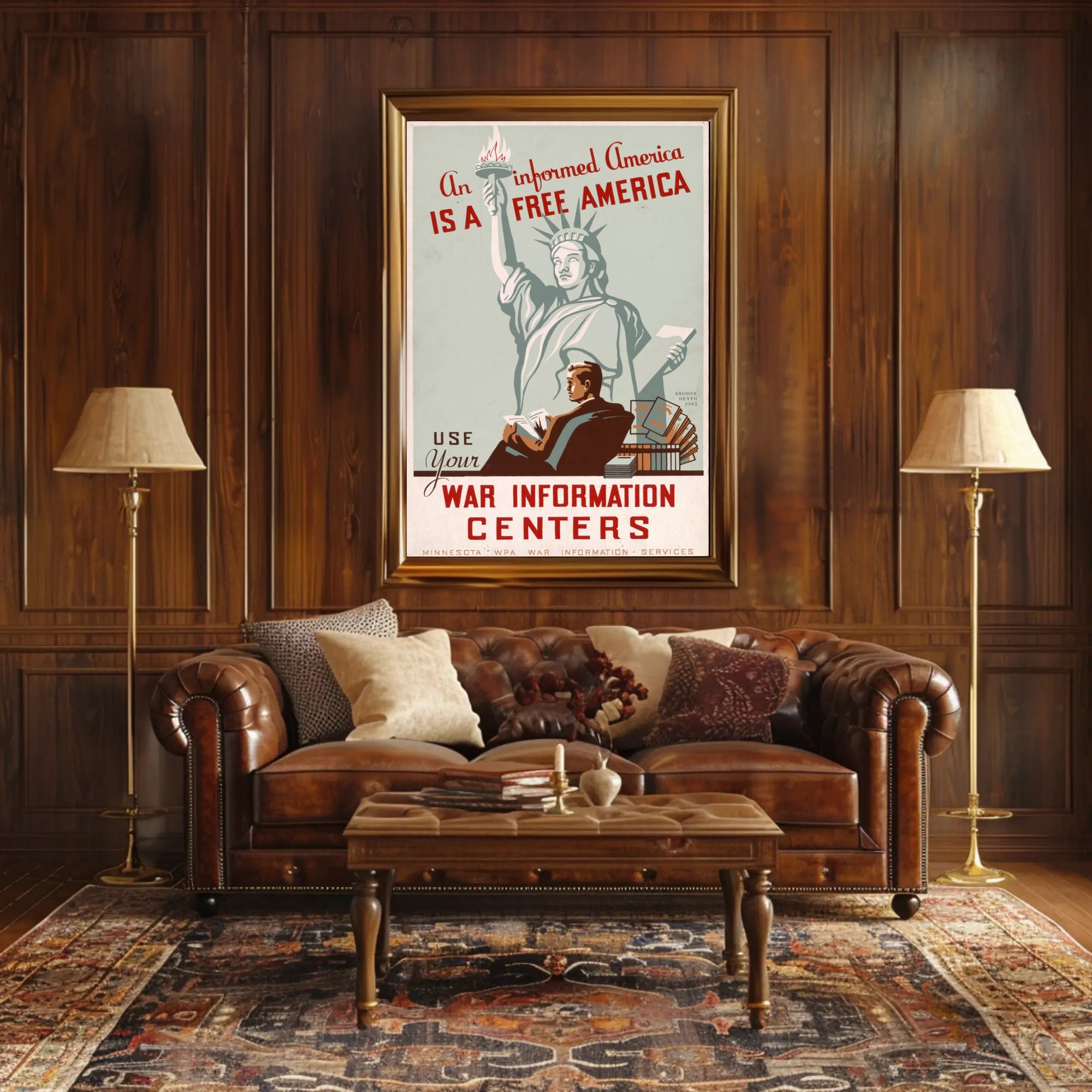 An Informed America is a Free America Poster PosterGoat