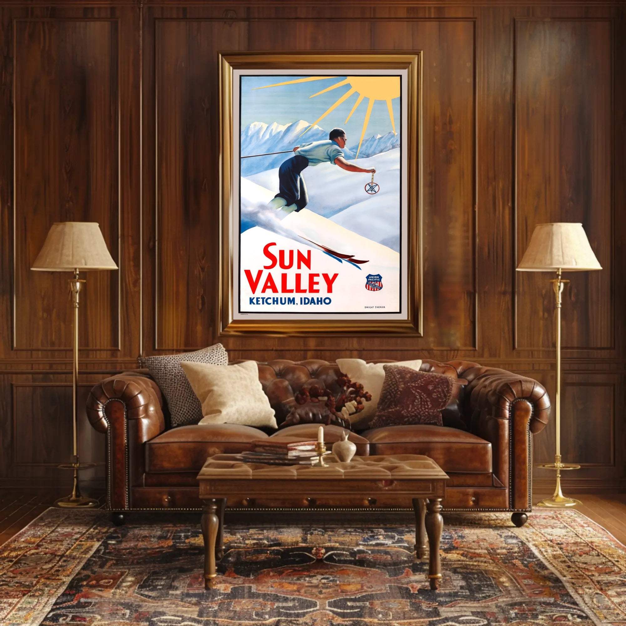 Sun Valley Skiing Adventure Poster PosterGoat