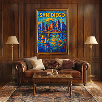 San Diego Skyline Poster