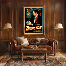 Thurston Magician Vintage Poster with Mystical Supernatural Theme