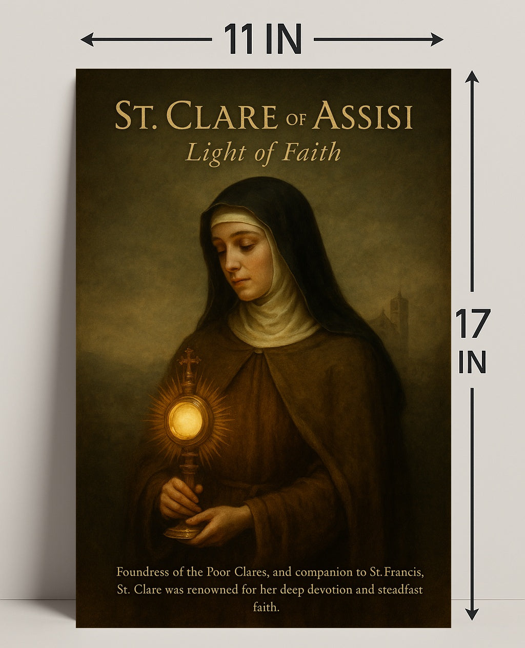 St. Clare Of Assisi Light Of Faith Poster